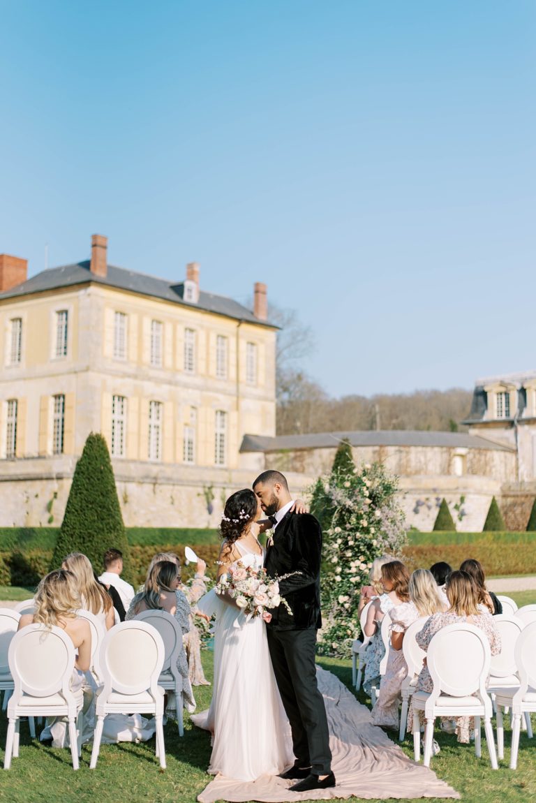 Chateau de Villette Wedding Day in the Gardens of Paris, France