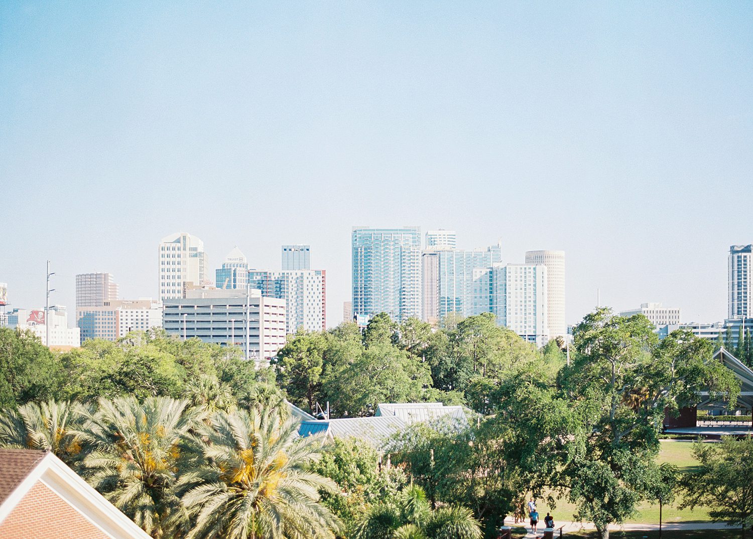 view of Tampa FL from rooftop of Armature Works