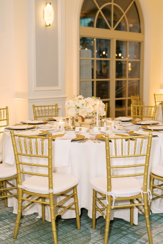 Ritz Carlton Sarasota Wedding Ballroom table decor